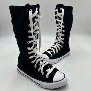 Converse Chuck Taylor XX Hi Knee High Black Boots Youth 2 Womens 4 NWOT